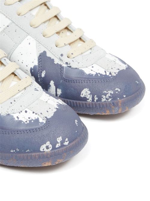 Snekaer in  vitello bianco sporco/blu polvere Maison Margiela | S58WS0244P6230H0A65